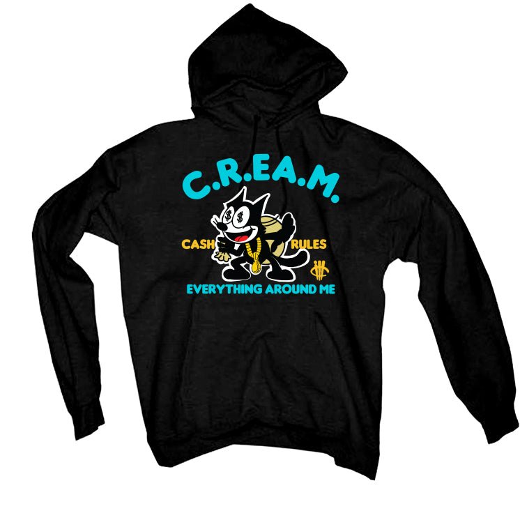 Air Jordan 5 Aqua - Black T-Shirt (CREAM)