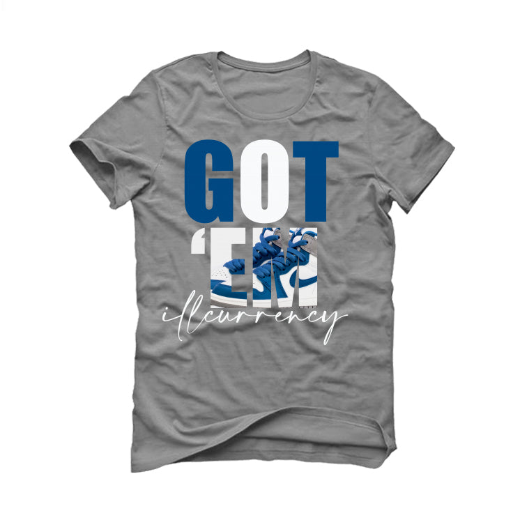 Air Jordan 1 High OG “True Blue” Grey T-Shirt (Got Em)