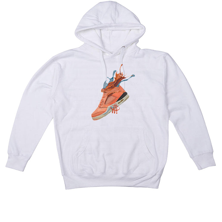 DJ Khaled x Air Jordan 5 “Crimson Bliss” White T-Shirt (Khaled splash)