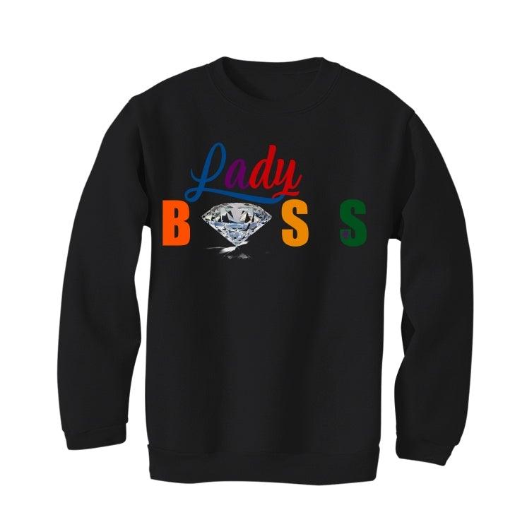Air Jordan 2 wmns multicolor Black T-Shirt (Lady Boss) - illCurrency Sneaker Matching Apparel