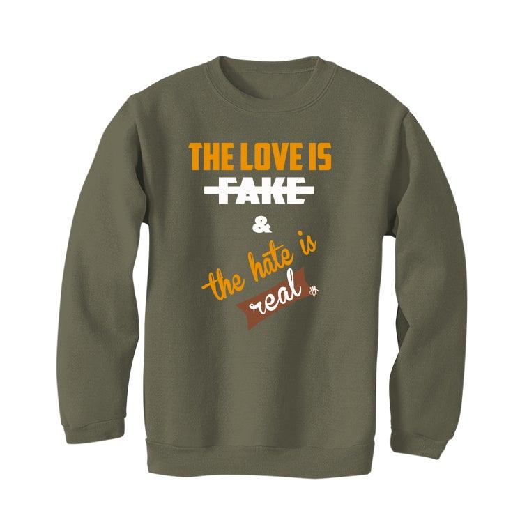 Nike Dunk Low Dusty Olive Gold Military Green T-Shirt (The love is fake) - illCurrency Sneaker Matching Apparel