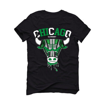 Air Jordan 1 High OG “Lucky Green” | illcurrency Black T-Shirt (Bulls head chicago)