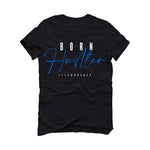 Air Jordan 5 “Racer Blue” Black T-Shirt (Born Hustler) - illCurrency Sneaker Matching Apparel