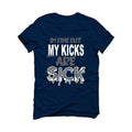 Air Jordan 3 “Midnight Navy/Cement Grey” 2021 Navy Blue T-Shirt (Im fine but my kicks are sick) - illCurrency Sneaker Matching Apparel