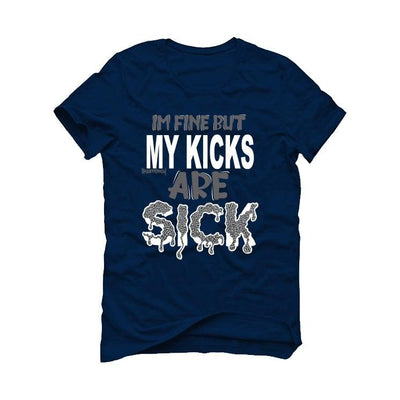 Air Jordan 3 “Midnight Navy/Cement Grey” 2021 Navy Blue T-Shirt (Im fine but my kicks are sick)