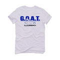 Jordan 13 “Hyper Royal” 2020 White T-Shirt (goat status quo) - illCurrency Sneaker Matching Apparel