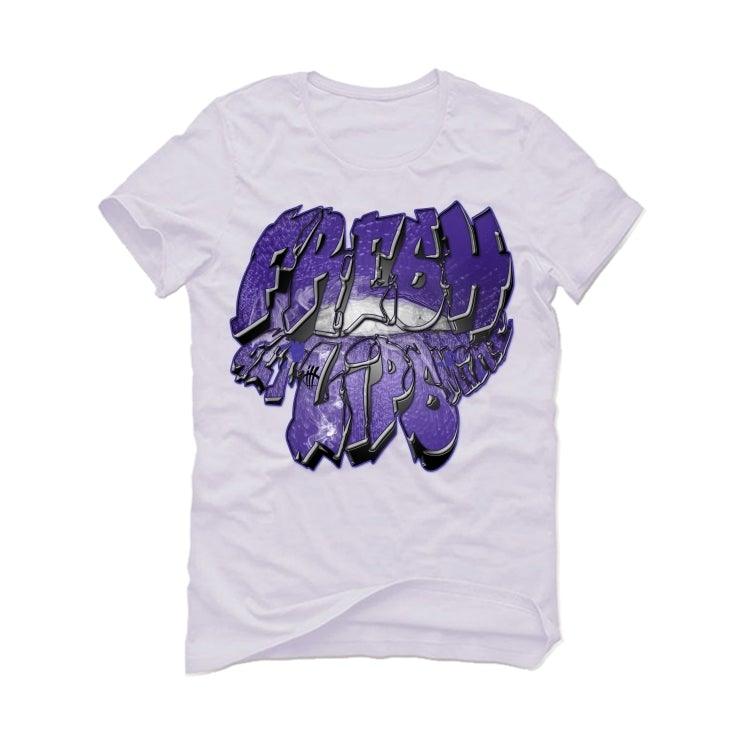AIR JORDAN 4 (METALLIC PACK) Purple 2020 White T-Shirt (fresh lips) - illCurrency Sneaker Matching Apparel