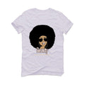 Air Jordan 6 WMNS Gold Hoops White T-Shirt (Afro Beauty) - illCurrency Sneaker Matching Apparel