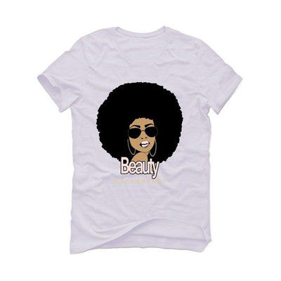 Air Jordan 6 WMNS Gold Hoops White T-Shirt (Afro Beauty)