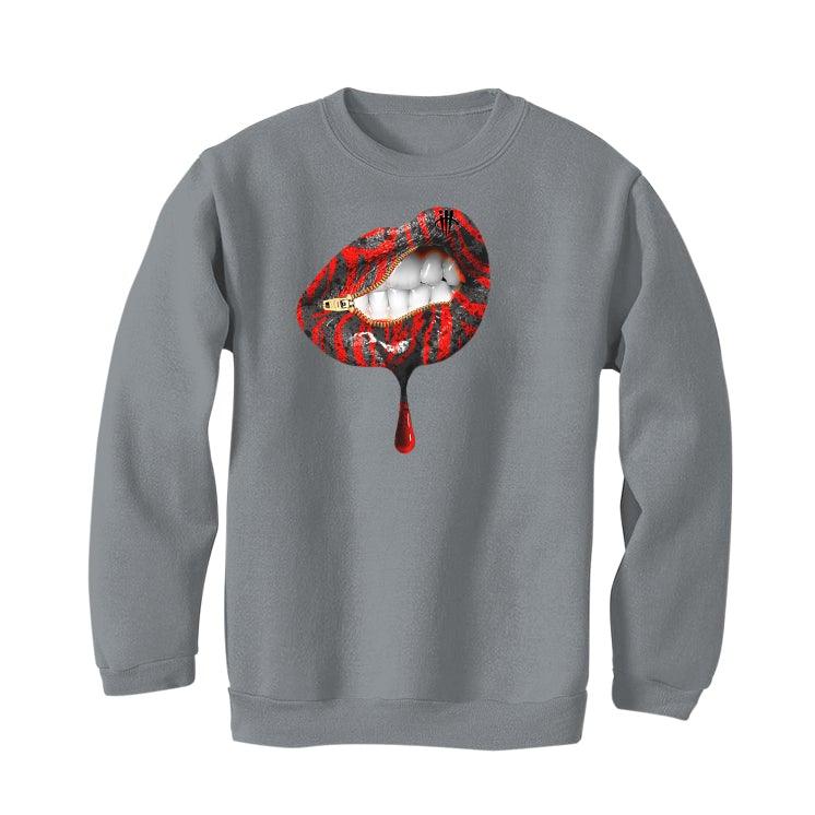 Air Jordan 4 “Infrared” Grey T-Shirt (LIPS UNSEALED) - illCurrency Sneaker Matching Apparel