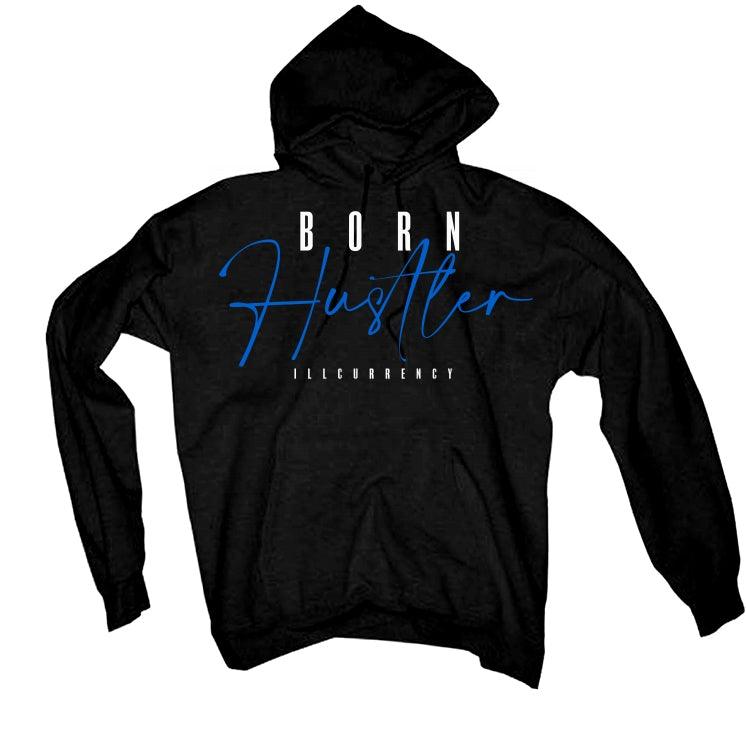 Air Jordan 5 “Racer Blue” Black T-Shirt (Born Hustler) - illCurrency Sneaker Matching Apparel