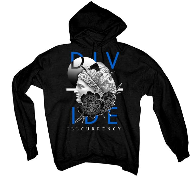 Air Jordan 5 “Racer Blue” Black T-Shirt (Divide) - illCurrency Sneaker Matching Apparel