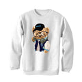 Air Jordan 12 "indigo Stone Blue" White T-Shirt (ill bear) - illCurrency Sneaker Matching Apparel