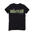 Air Jordan 4 Seafoam aka “Oil Green” - Black T-Shirt (LIVING A HUSTLER LIFE STYLE)