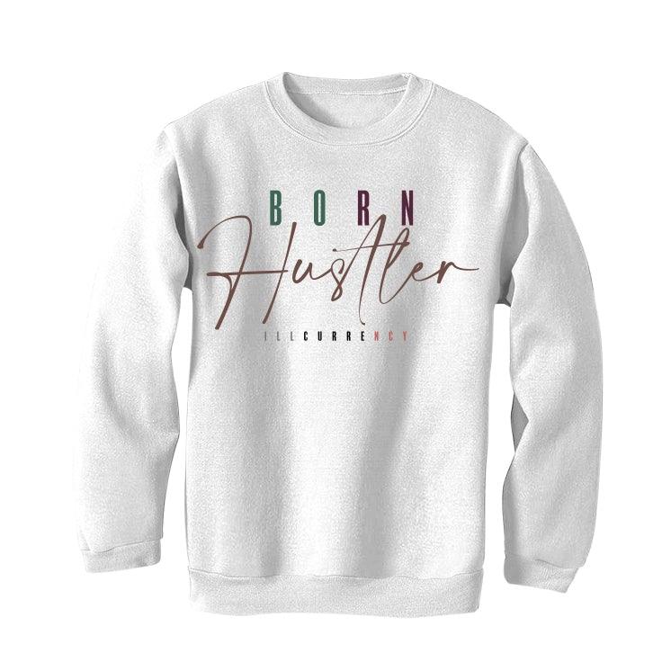 Jordan 1 High OG Hand Crafted White T-Shirt (Born Hustler) - illCurrency Sneaker Matching Apparel