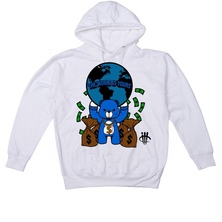 adidas Yeezy Boost 350 V2 “Dazzling Blue” White T-Shirt (the world is yours) - illCurrency Sneaker Matching Apparel