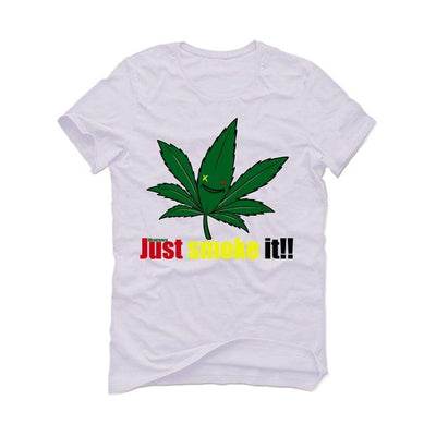 Air Jordan 4 Rasta White T-Shirt (Just smoke it!!)