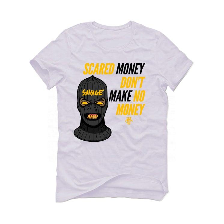 Nike dunk low "goldenrod" White T-Shirt (Scared money) - illCurrency Sneaker Matching Apparel