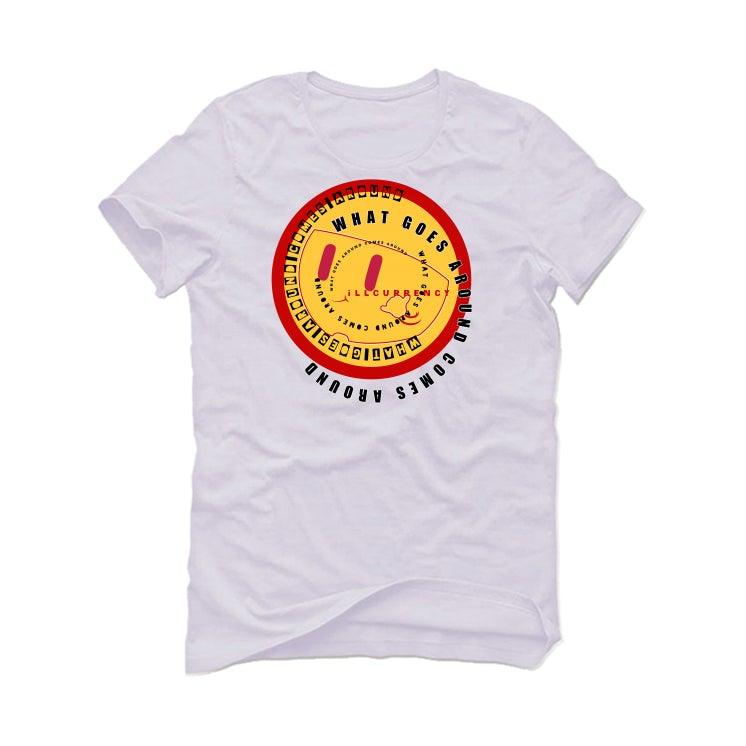 Air Jordan 1 “Bred Patent” White T-Shirt (WHAT GOES AROUND) - illCurrency Sneaker Matching Apparel