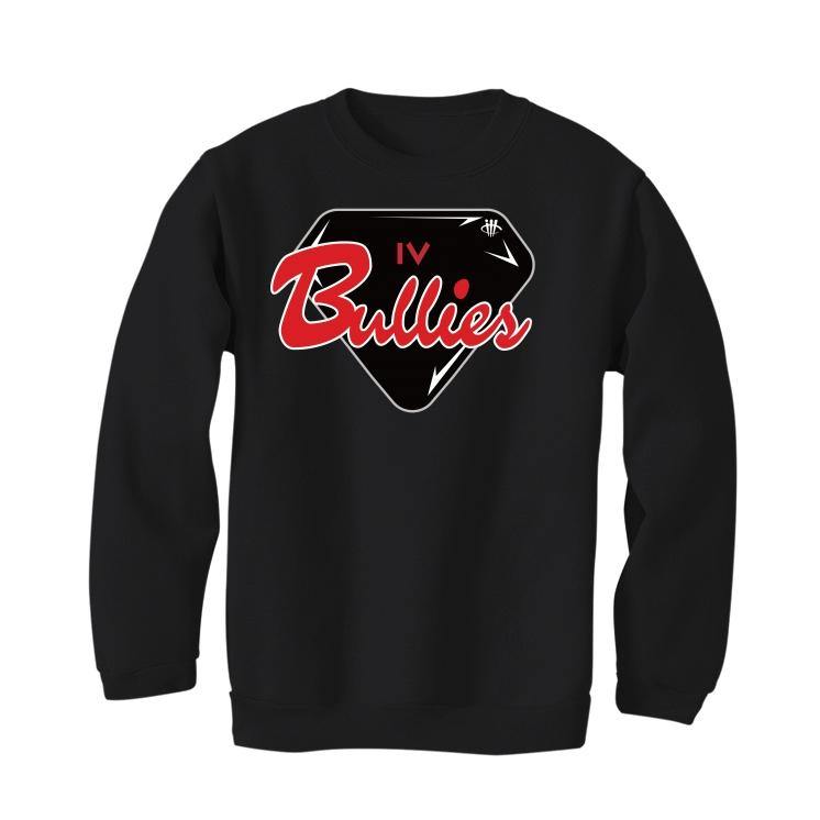 Jordan 4 Retro Fire Red (2020) Black T-Shirt (bullies) - illCurrency Sneaker Matching Apparel
