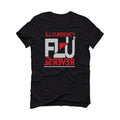 Air Jordan 12 Retro "Reverse Flu Game" Black T-Shirt (reverse flu) - illCurrency Sneaker Matching Apparel