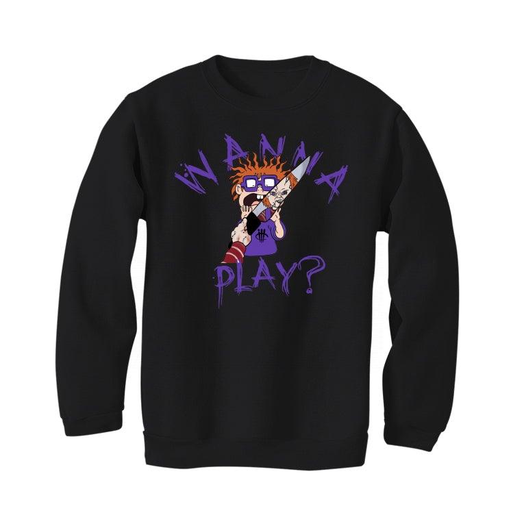 Air Jordan 13 “Court Purple” Black T-Shirt (WANNA PLAY) - illCurrency Sneaker Matching Apparel