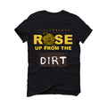 Air Jordan 12 “Black Taxi” Black T-Shirt (Rose up from the dirt)