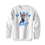Air Jordan 5 “Racer Blue” White T-Shirt (WANNA PLAY)