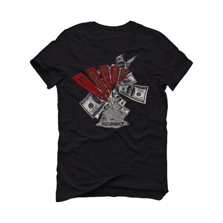 Air Jordan 13 Flint Red 2021 Black T-Shirt (C.R.E.A.M.) - illCurrency Sneaker Matching Apparel