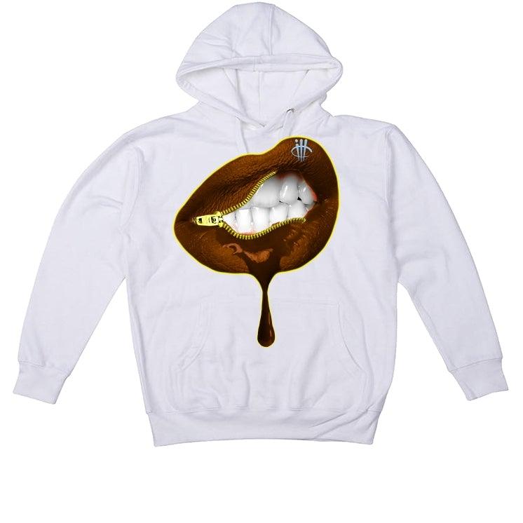 Air Jordan 1 Mid Fearless (Maison Chateau Rouge) White T-Shirt (LIPS UNSEALED) - illCurrency Sneaker Matching Apparel