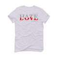 Air Jordan 4 “Black Canvas” White T-Shirt (Hate Love)