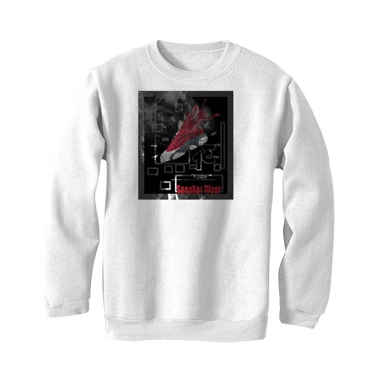 Air Jordan 13 Flint Red 2021 White T-Shirt (Splash 13 Sneaker) - illCurrency Sneaker Matching Apparel