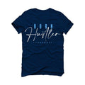 Air Jordan 13 “Obsidian” 2021 Navy Blue T-Shirt (Born Hustler) - illCurrency Sneaker Matching Apparel