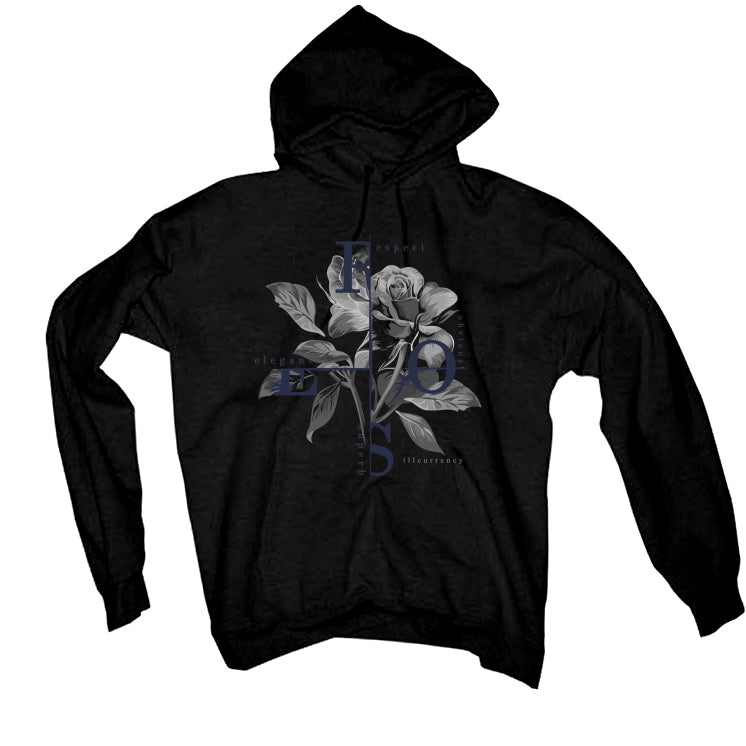 Air Jordan 11 WMNS “Midnight Navy" Black T-Shirt (Roses)