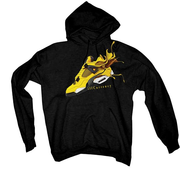 Air Jordan 4 “Lightning”2021 Black T-Shirt (SPLASH 4) - illCurrency Sneaker Matching Apparel