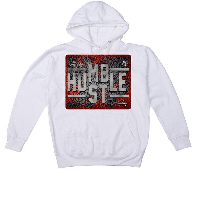 Air Jordan 3 Denim ‘Fire Red’ 2020 White T-Shirt (always hustle) - illCurrency Sneaker Matching Apparel