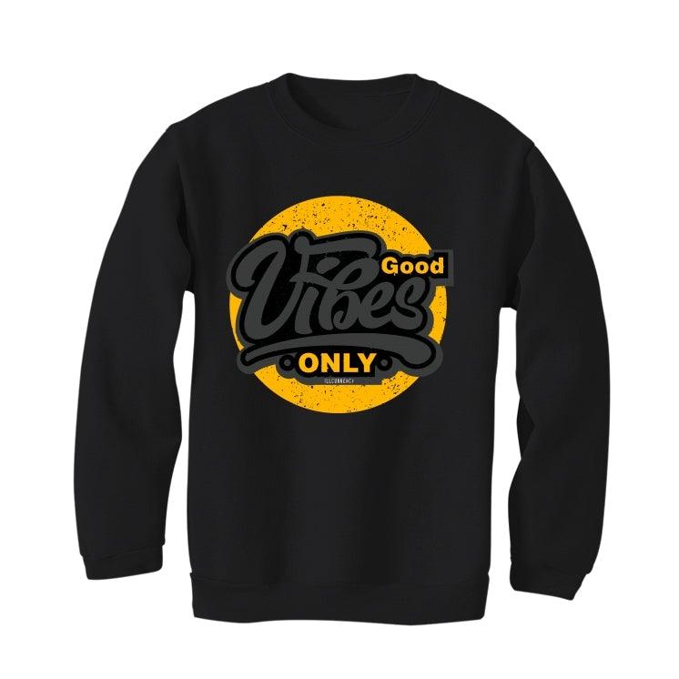 Air Jordan 9 Dark Charcoal University Gold Black T-Shirt (Good Vibes Only) - illCurrency Sneaker Matching Apparel
