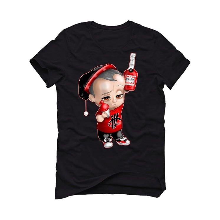 Air Jordan 13 Flint Red 2021 Black T-Shirt (Henny baby) - illCurrency Sneaker Matching Apparel