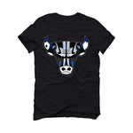 Air Jordan 1 Retro High OG “Game Royal” 2020 Black T-Shirt (Bulls head kicks) - illCurrency Sneaker Matching Apparel