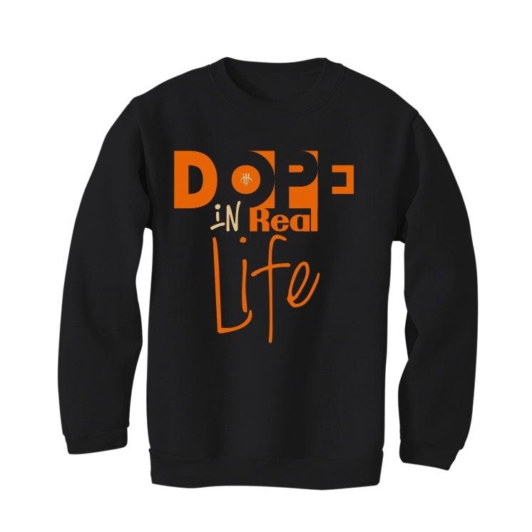 Air Jordan RETRO 1 (Orange black) 2019 Black T-Shirt (Dope in real life) - illCurrency Sneaker Matching Apparel