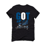 Air Jordan 13 "Brave Blue" 2022 | illCurrency Black T-Shirt (Got Em)