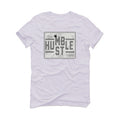 YEEZY BOOST 350 V2 (BONE) White T-Shirt (always hustle)