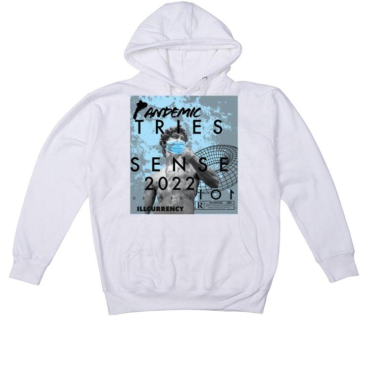 Jordan 11 Adapt "Dark Powder Blue" White T-Shirt (PANDEMIC) - illCurrency Sneaker Matching Apparel