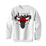 Air Jordan 3 White Cement Reimagined - White T-Shirt (Bulls head chicago)