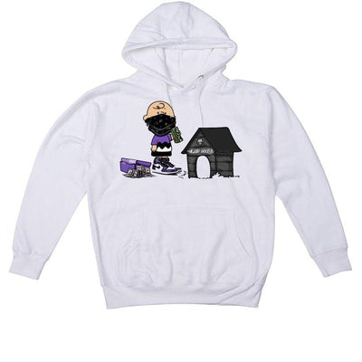 Air Jordan 1 Retro High OG “Court Purple” White T-Shirt (Trap House)