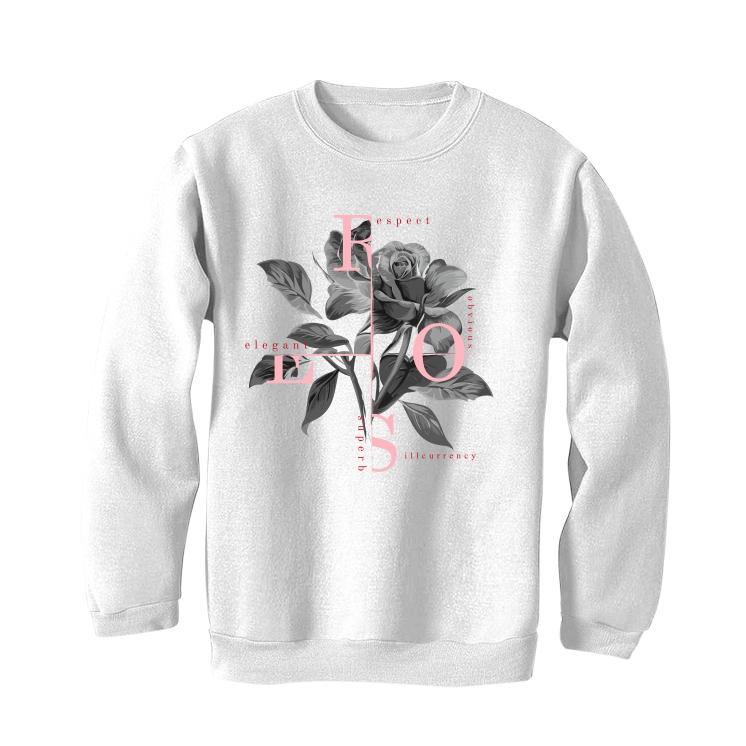Air Jordan 5 GS Pink Foam White T-Shirt (Roses) - illCurrency Sneaker Matching Apparel
