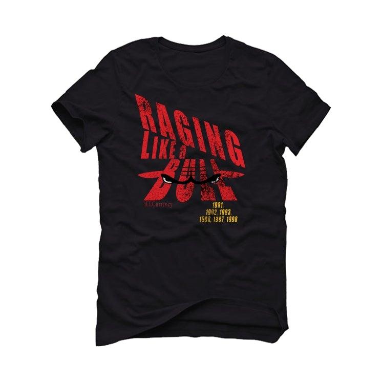 Air Jordan 5 Raging Bull Black T-Shirt (Raging like a bull) - illCurrency Sneaker Matching Apparel
