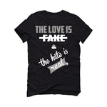 Air Jordan 1 High “Twist 2.0" Black T-Shirt (Love is Fake)