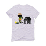AIR JORDAN 1 HI VOLT GOLD 2021 White T-Shirt (Trap House) - illCurrency Sneaker Matching Apparel