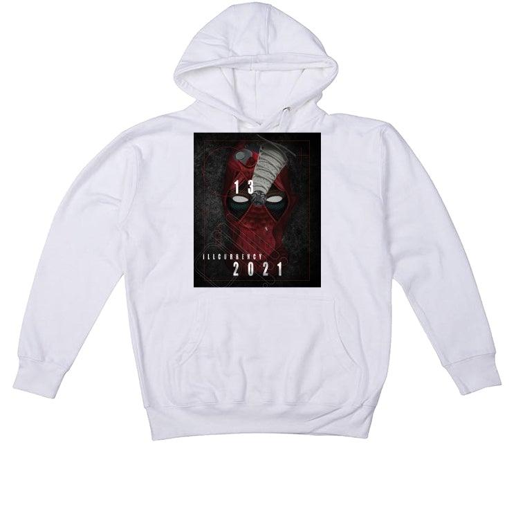 Air Jordan 13 Flint Red 2021 White T-Shirt (DEADPOOL 13) - illCurrency Sneaker Matching Apparel